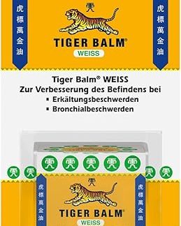 White Tiger Balm - Natural Balm to Help Blood Circulation and Against Colds with High Quality Essential Oils, 1 x 19.3g