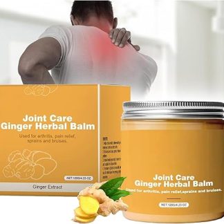 Natural Ginger Herbal Balm, Naturals Relax and Unwind Balm, Body Massage Cream Natural, Joint Care Cream Pure Natural Ginger Herbal Balm, for All Skin (1 Piece)