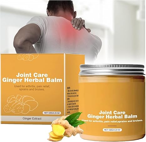 Natural Ginger Herbal Balm, Naturals Relax and Unwind Balm, Body Massage Cream Natural, Joint Care Cream Pure Natural Ginger Herbal Balm, for All Skin (1 Piece)