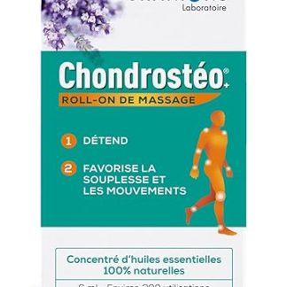 Chondrostéo+ Massage | Roll-On | Relaxation and Relaxation Like Just After a Massage | Facilitates Movements | 100% Natural Relaxing Essential Oil Concentrate | Laboratoire des Granions