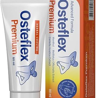 Osteflex Premium Joint Pain Cream with Centella Asiatica, Burdock Root, Menthol and Almond Oil, 80 ml