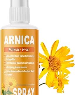 ARNICA Cold Spray with Devil's Claw Extract 100 ml. - Muscle Pains, Back, Shoulders, Knees, Contractures With Essential Oils of Wintergreen, Peppermint and Rosemary