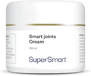 Smart Joints Natural Joint & Muscle Cream 100ml - Enriched with Coconut Oil, MSM, Glucosamine - Vitamin E & Boswellia Serrata - Gluten Free - Supersmart
