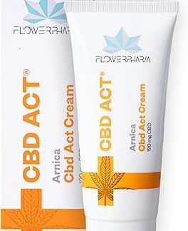 CBD Act Cream Arnica, CBD Cream 120 mg, 99.93% Pure, Organic Arnica and Shea Butter, Ideal for Muscle and Joint Pains, Made in Italy, 100 ml