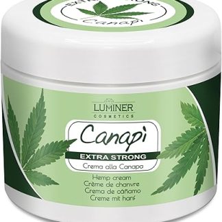 Extra Strong Hemp Cream, 200 ml, Natural Fast Acting Formula with Hemp Seed Oil, Arnica and Devil's Claw Oil Extracts for Joint and Muscle Massages. Made in Italy LUMINER
