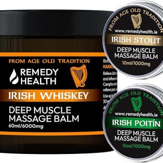 Balsamo di semi di canapa irlandese al 100%, ad alta resistenza, balsamo per massaggi muscolari, whisky irlandese, allevato e fermentato in Irlanda