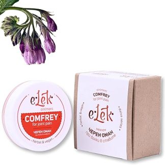 ELEK Organic Comfrey Ointment 20 ml - Natural Ointment with Comfrey for the Care of Muscles, Joints, Knees, Shoulders, Neck and Back - Cream with Beeswax & Coconut and Olive Oil