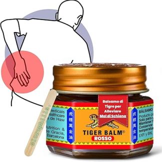 Tiger Balm - Tiger Balm, Red Tiger Balm, Relieve Back Pain, Original Tiger Balm, Massage Cream, Cervical Neck Remedies, Application Spatula (Red)