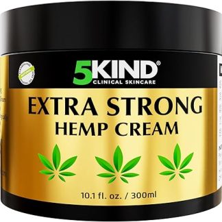 5kind Extra Strong Hemp Cream 300 ml – Moisturizing Muscle Cream Rich in Natural Extracts Calms Feet, Shoulders and Knees