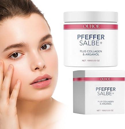 Pepper Ointment Plus Active Pepper Ointment, Rich Ointment with More Collagen and Argan Oil, Skin Repair Pepper Ointment, Pepper Rich Ointment, Face Cream for All Skin Types (100g)