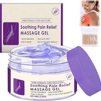 Turmeric And Emu Oil Massage Gel,Professional Joint Pain Relief Purple Gel,Relieves Joint Pain All Over The Body, Including Knees, Lumbar Spine, Neck, Hands And Feet (100g) (1)