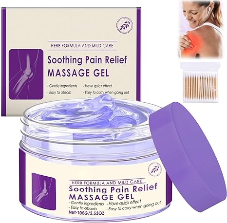 Turmeric And Emu Oil Massage Gel,Professional Joint Pain Relief Purple Gel,Relieves Joint Pain All Over The Body, Including Knees, Lumbar Spine, Neck, Hands And Feet (100g) (1)