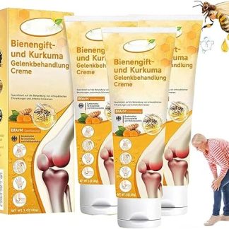 85g Bee Venom Cream, Bee Venom Cream, Bee Venom, Bee Venom & Turmeric, Joint Treatment Cream, Back, Hand, Leg & Neck Cream (3 Pack)