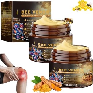 Veleno d'api e crema per articolazioni di curcuma, 2 pezzi crema veleno d'api, articolazioni e ossa pomata veleno d'api, Bee Venom Cream per schiena, articolazioni, ginocchia