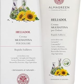 Almagreen Heliadol Natural Soothing Cream for Muscle Pain, Herbal Medicinal Also Suitable for Joint Pain and Sports Injury 250ml