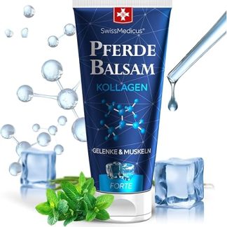 Pferdebalsam - Horse Chestnut Balm - STRONG REFRESHING with marine collagen - To relax muscles after exercise - 200 ml