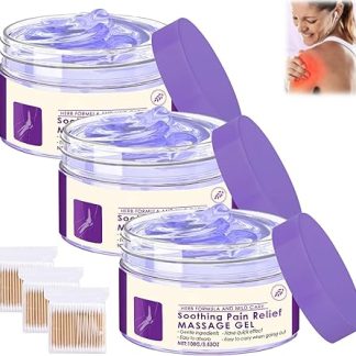 Turmeric and Emu Oil Massage Gel, Professional Purple Gel for Joint Pain Relief Including Knee, Lumbar Column, Neck, Hands and Feet (100g) (3)