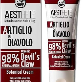 Strong Organic Devil's Claw Cream 98% Natural Ointment with Anti-Inflammatory Green Clay and Hemp Seed Oil Concentrated for Muscles and Joints Extra Strong Fast Absorption 100 ml