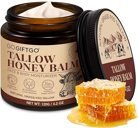 Beef Tallow Tallow Beef Sebum Skin Cream, 120g, Sebum Moisturiser, Natural Moisturiser, Deeply Nourishes Skin and Gives Natural Shine