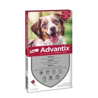 Advantix Spot On Antiparassitario per Cani 10-25 Kg 4 pipette