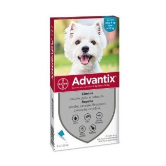 Advantix Spot On Antiparassitario per Cani 4-10kg 4 pipette