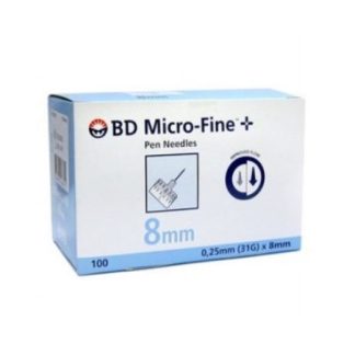Ago Bd Microfine G31 8mm 100 pezzi per terapia insulinica
