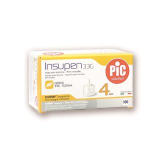 Ago Penna Pic 33g 4mm per controllo della glicemia 100 Aghi