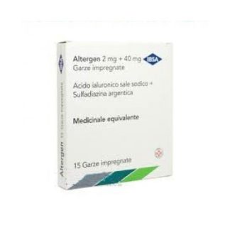 IBSA Altergen 15 Garze Impregnate di acido ialuronico e sufadiazina
