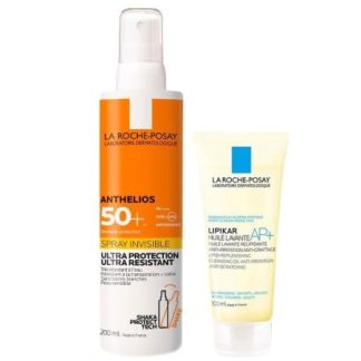 Anthelios spray invisibile spf 50 200 ml + olio lipikar omaggio 100 ml