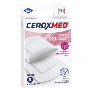 Cerotti Compresse Dress Ceroxmed Delicati 6x10 Cm 5 Pezzi