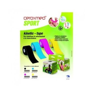 Ceroxmed Sport Kinetic Tape Cerotto Colore Blu 5 x 5 m
