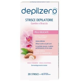 Depilzero strisce gambe braccia efficace su peli corti 20 pezzi