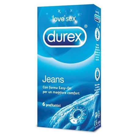 Durex Jeans preservativi lubrificati in lattice 6 Pezzi