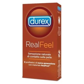 Durex Real Feel 6 Pezzi preservativi in lattice di gomma sintetica
