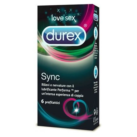 Durex Sync Preservativi con forma easy on 6 Pezzi