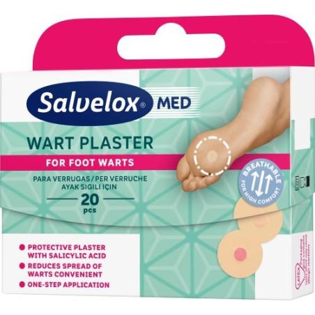 Salvelox Med Cerotto Verruche plantari persistenti 20 Pezzi