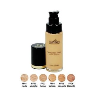 Euphidra Fondotinta Fluido Skin Color 6 tonalità 30 Ml luminosità naturale