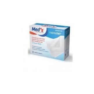 Meds Garza Compressa Tessuto Non Tessuto 10x10cm 16 Pezzi