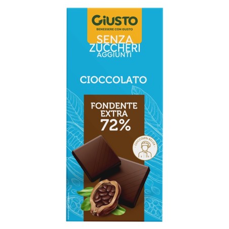 Giusto Senza Zucchero Tavoletta Extra Fondente 85 G
