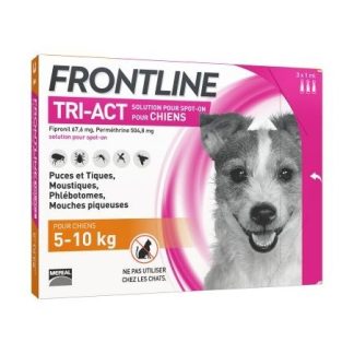 Frontline Tri-act Antiparassitario 3 Fiale Da 1ml 5-10 Kg
