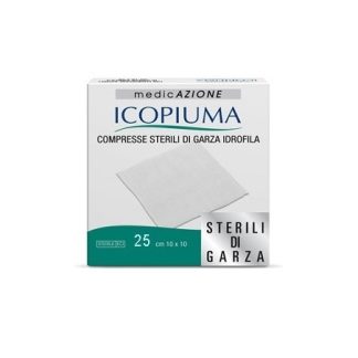Icopiuma Garza Compressa Idrofila 10x10cm 25 Pezzi