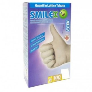 Smilex Guanti in lattice talcato Misura Media 100 pezzi