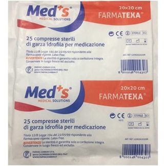 Meds Farmatexa Garza Compressa Idrofila 12/8 20x20cm 5 pezzi
