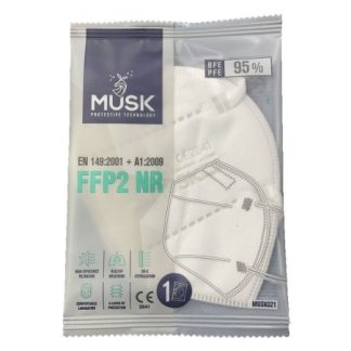 Musk Mascherina Ffp2 bianca confezione 10 Pezzi