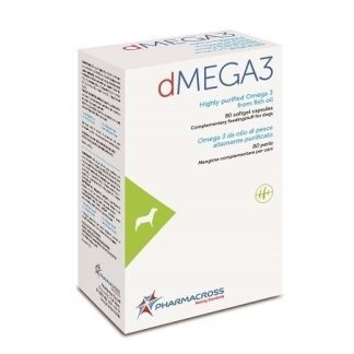 Pharmacross Dmega3 omega 3 di pesce per cani 80 Perle