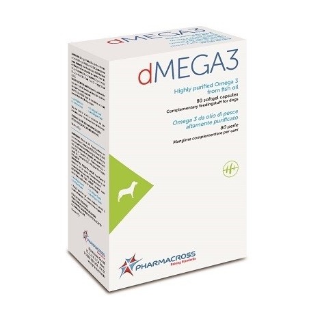 Pharmacross Dmega3 omega 3 di pesce per cani 80 Perle