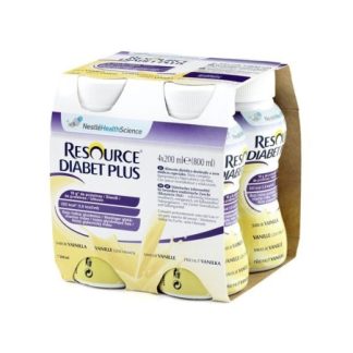 Resource Diabet Plus Vaniglia alimento per diabetici 4x200ml