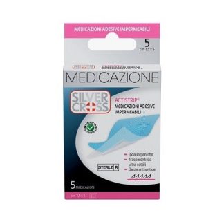 Silvercross actistrip medicazione adesiva 7,5x5cm 5 pezzi