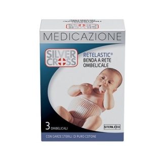 Silvercross retelastic medicazione ombelicale 3 pezzi