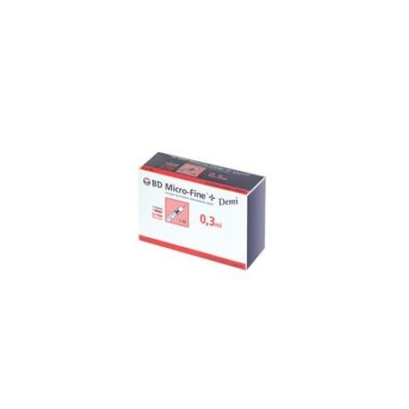 Bd Demi Siringa Insulina 0,3ml G30 8mm 30 Pezzi
